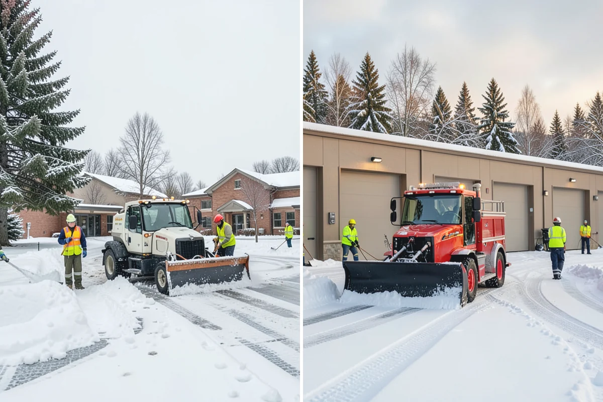 Paver Driveway Snow Removal in Roy, Pierce County, WA - We set equipment to glide over the paver surface