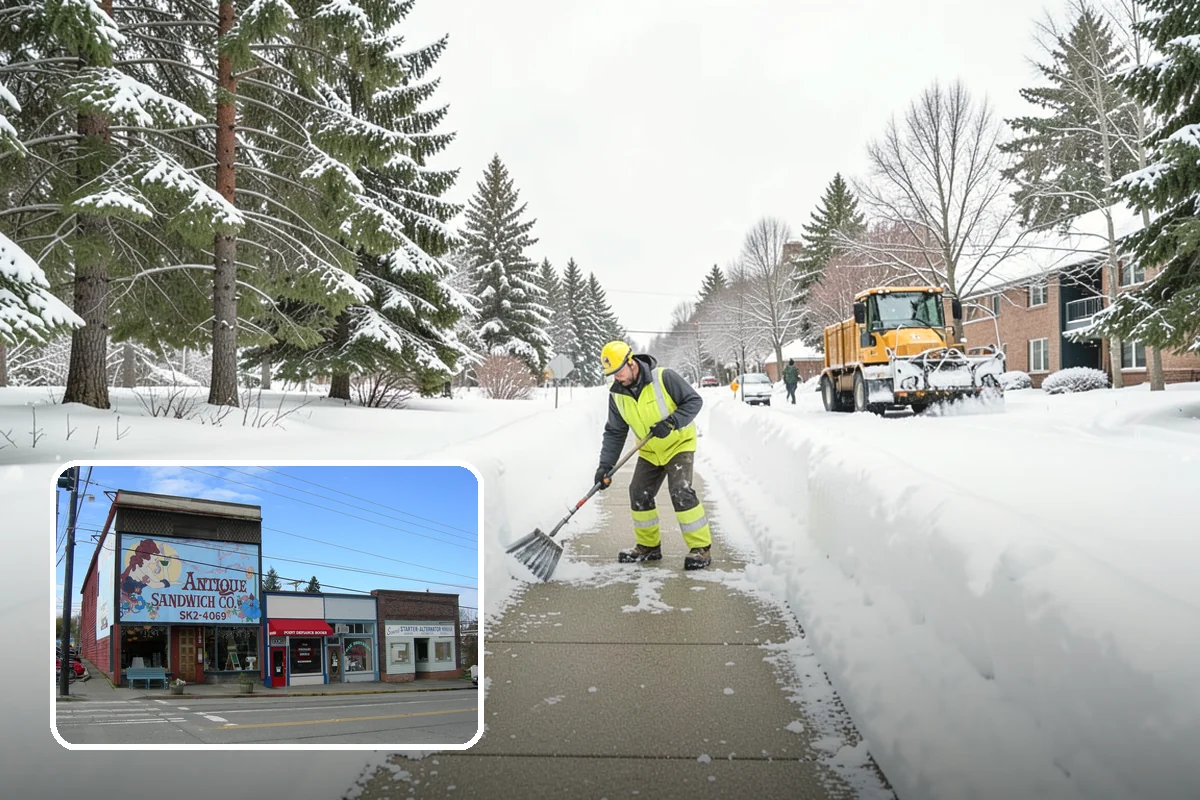 Paver Driveway Snow Removal in Ruston, Pierce County, WA - Clears without chipping paver edges