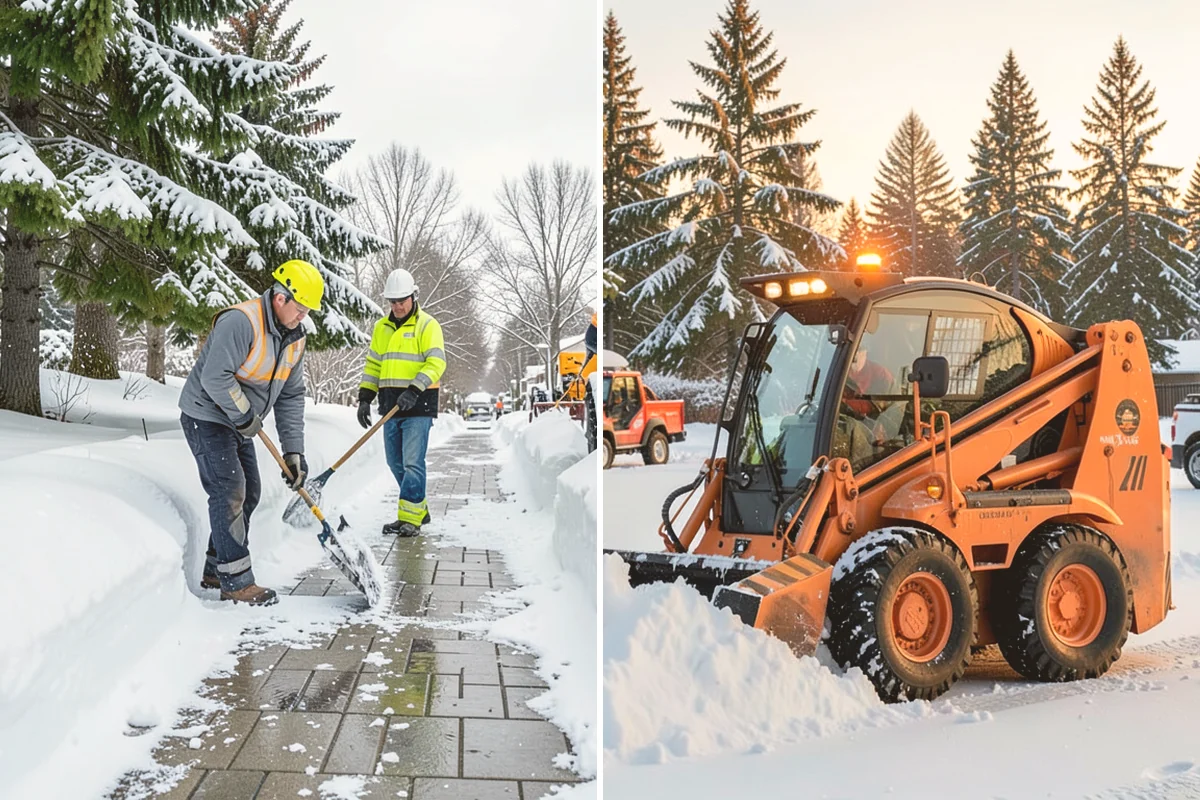 Paver Driveway Snow Removal in Sammamish, King County, WA - We set equipment to glide over the paver surface