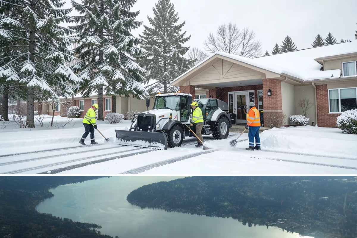 Paver Driveway Snow Removal in Sammamish, King County, WA - Paver driveway service follows each snowfall through the winter months.