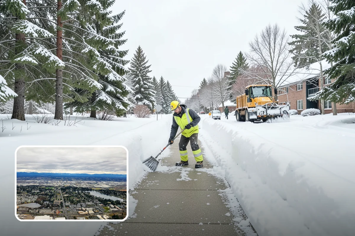 Paver Driveway Snow Removal in SeaTac, King County, WA - Clears without chipping paver edges