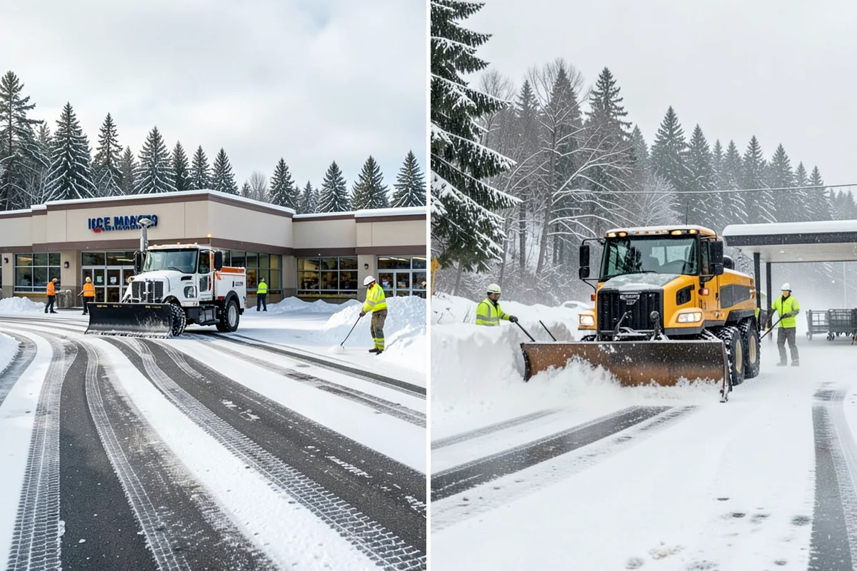 Paver Driveway Snow Removal in Seattle, King County, WA - We set equipment to glide over the paver surface