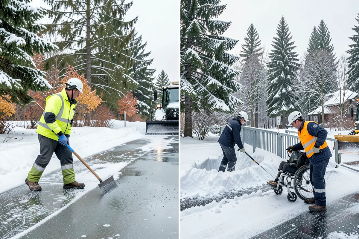 Paver Driveway Snow Removal in Sedro-Woolley, Skagit County, WA - We set equipment to glide over the paver surface