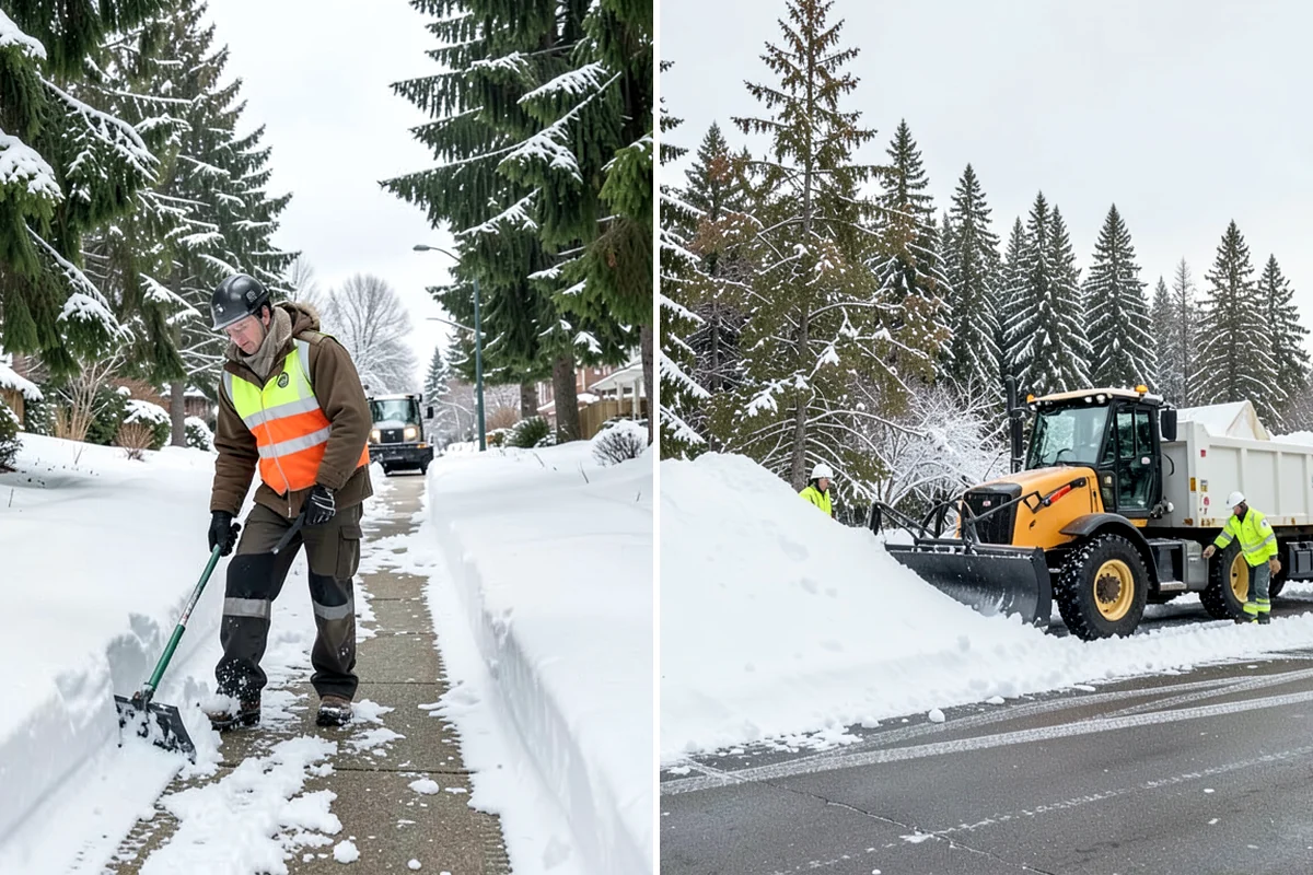 Paver Driveway Snow Removal in Shoreline, King County, WA - We set equipment to glide over the paver surface