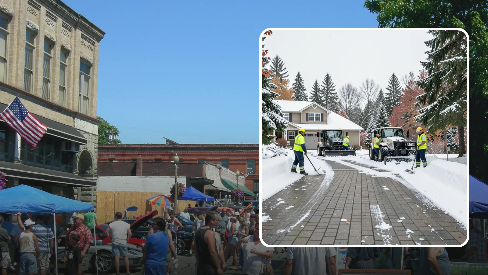 Paver Driveway Snow Removal in Snohomish, Snohomish County, WA - We clear paver driveways without chipping the stones or disturbing the joints.