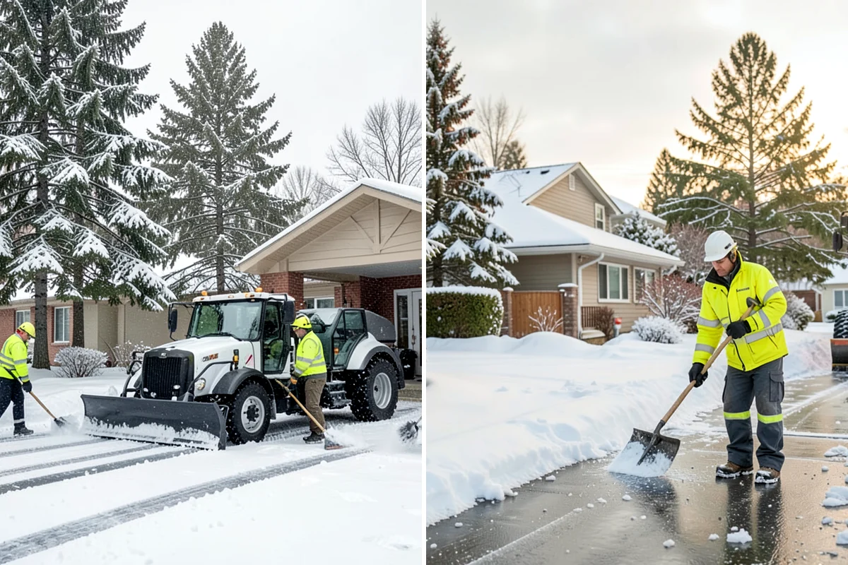 Paver Driveway Snow Removal in Snoqualmie, King County, WA - We set equipment to glide over the paver surface