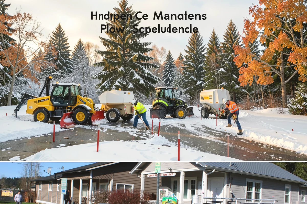 Paver Driveway Snow Removal in South Prairie, Pierce County, WA - Paver driveway service follows each snowfall through the winter months.
