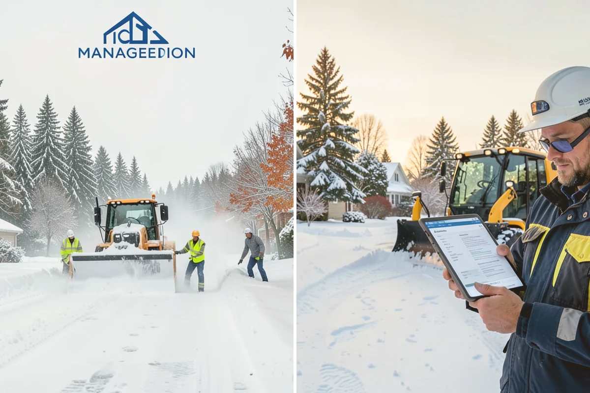 Paver Driveway Snow Removal in Stanwood, Snohomish County, WA - We set equipment to glide over the paver surface