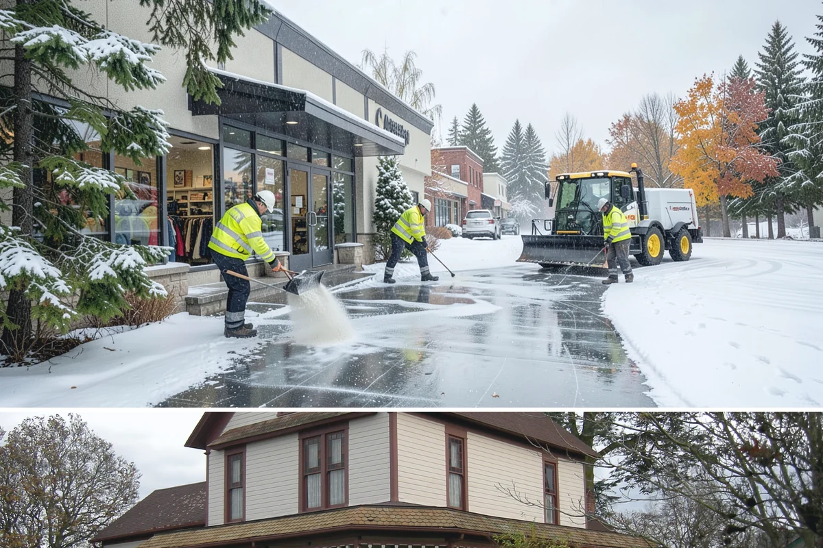 Paver Driveway Snow Removal in Sumner, Pierce County, WA - Paver driveway service follows each snowfall through the winter months.