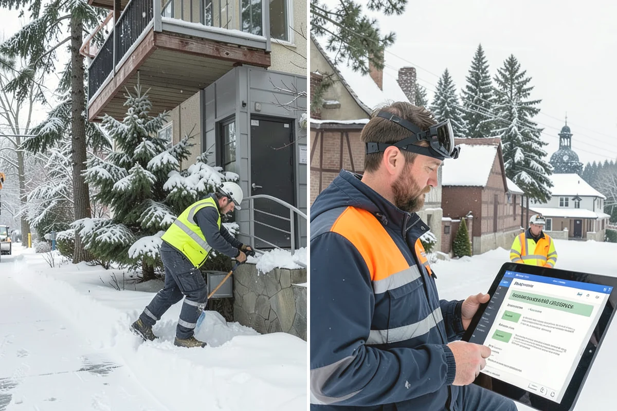 Paver Driveway Snow Removal in Tukwila, King County, WA - We set equipment to glide over the paver surface