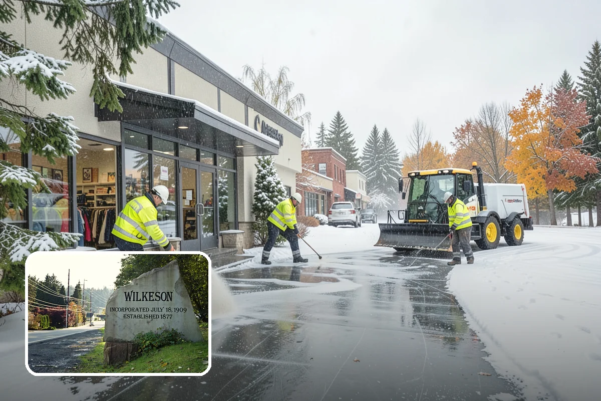 Paver Driveway Snow Removal in Wilkeson, Pierce County, WA - Clears without chipping paver edges