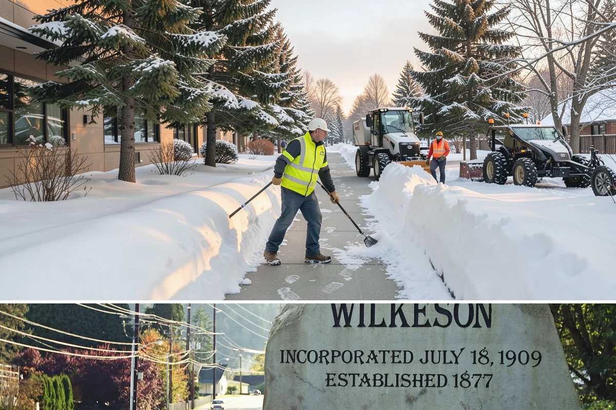 Paver Driveway Snow Removal in Wilkeson, Pierce County, WA - Paver driveway service follows each snowfall through the winter months.