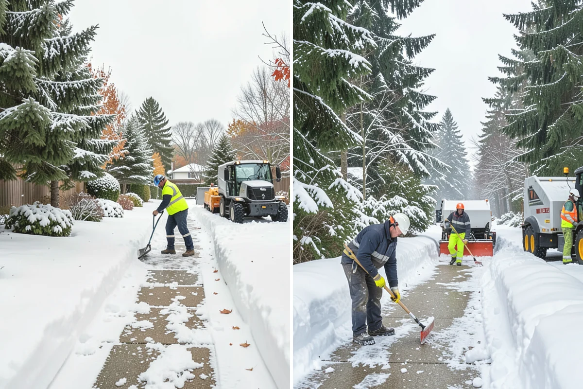 Paver Driveway Snow Removal in Yarrow Point, King County, WA - We set equipment to glide over the paver surface