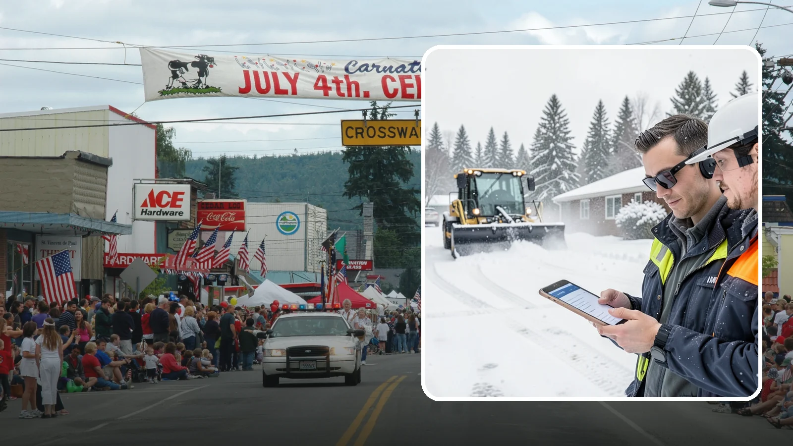Pay-Per-Event Snow Removal in Carnation, King County, WA - An open account that bills you separately for each qualifying snowfall, so your cost tracks the winter's actual weather.