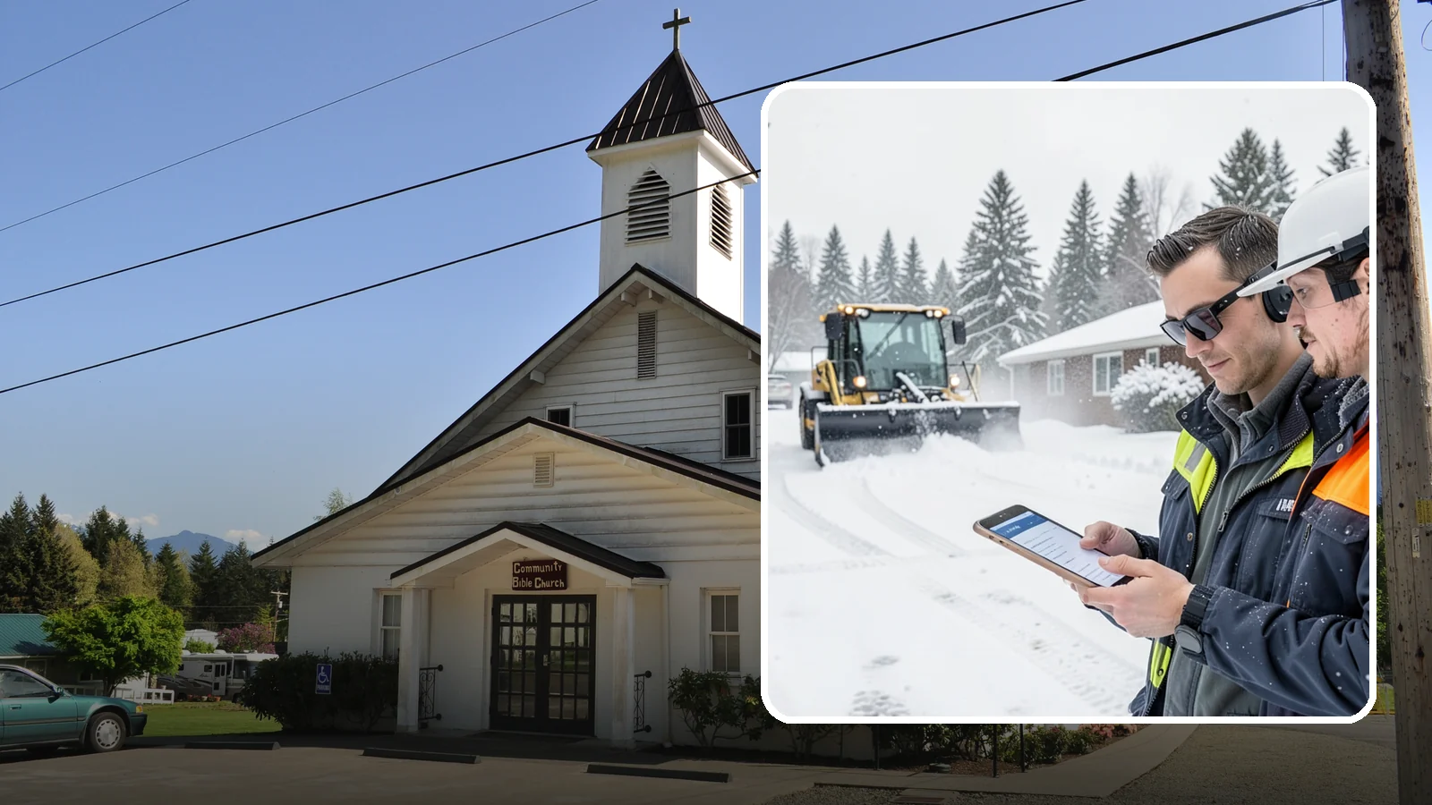 Pay-Per-Event Snow Removal in Concrete, Skagit County, WA - An open account that bills you separately for each qualifying snowfall, so your cost tracks the winter's actual weather.