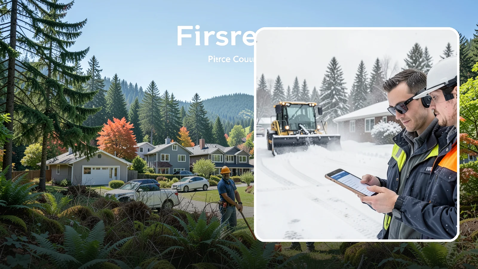 Pay-Per-Event Snow Removal in Fircrest, Pierce County, WA - An open account that bills you separately for each qualifying snowfall, so your cost tracks the winter's actual weather.