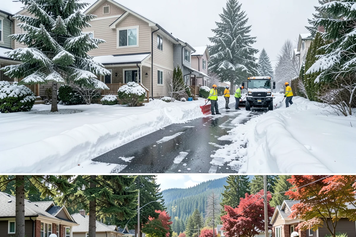 Pay-Per-Event Snow Removal in Hunts Point, King County, WA - Enrollment is smart before the December-through-January window when lowland Puget Sound snow is most likely to arrive.