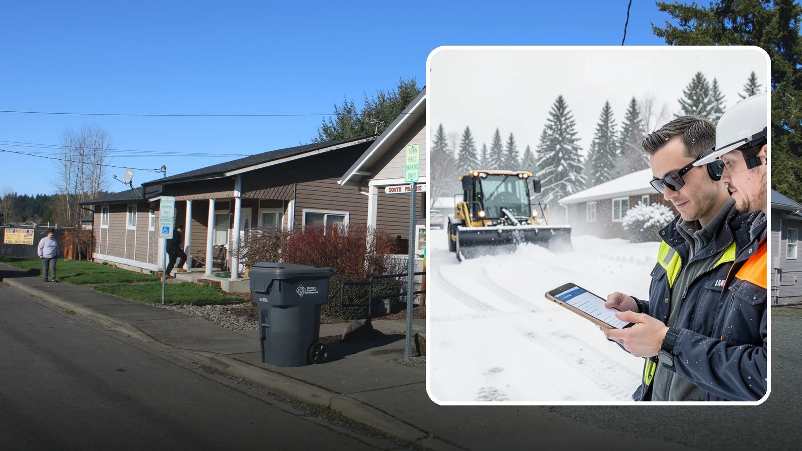 Pay-Per-Event Snow Removal in South Prairie, Pierce County, WA - An open account that bills you separately for each qualifying snowfall, so your cost tracks the winter's actual weather.