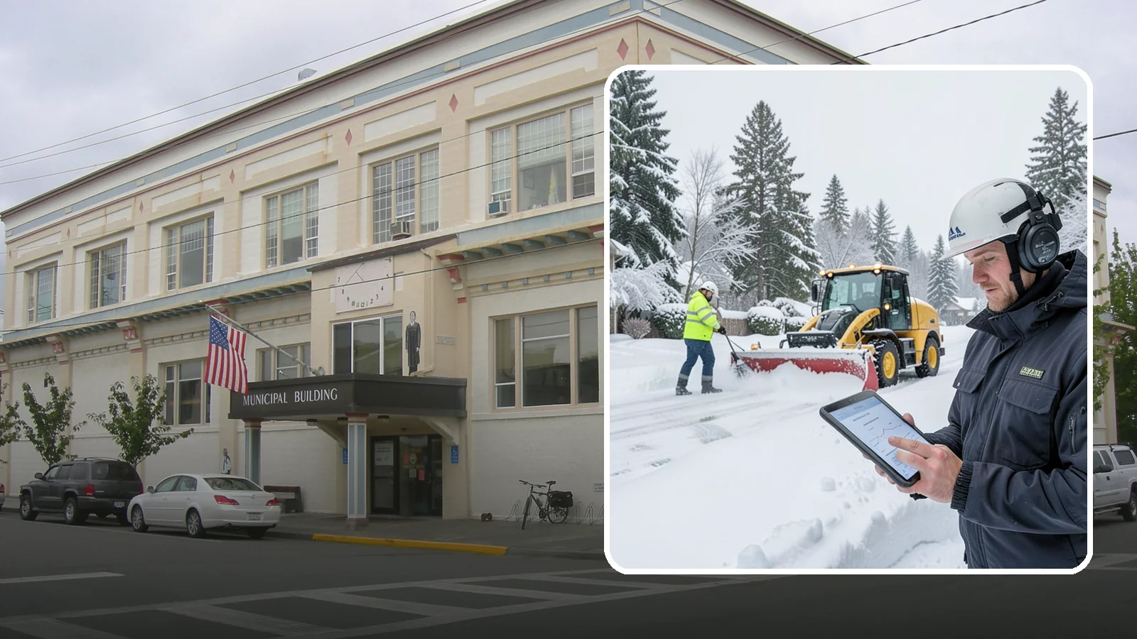 Per-Push Snow Removal in Anacortes, Skagit County, WA - We bill per-push, charging one flat rate each time we clear your Western Washington property after a snow event.