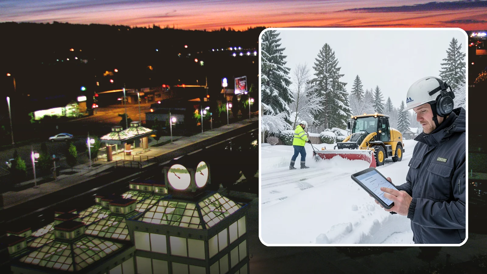 Per-Push Snow Removal in Auburn, King County, WA - We bill per-push, charging one flat rate each time we clear your Western Washington property after a snow event.