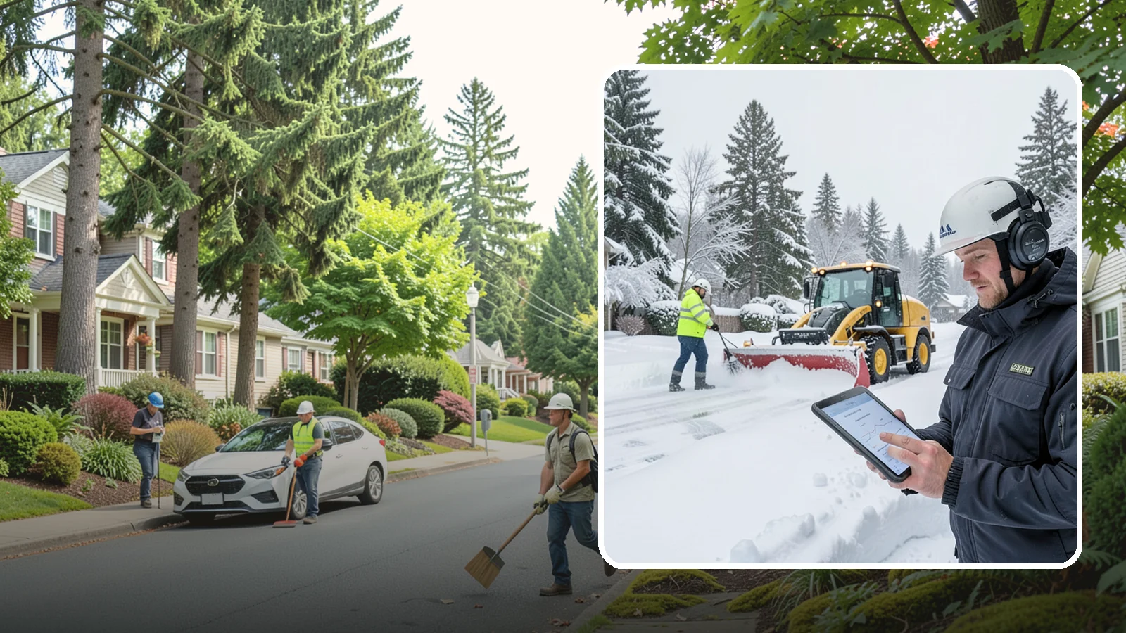 Per-Push Snow Removal in Beaux Arts Village, King County, WA - We bill per-push, charging one flat rate each time we clear your Western Washington property after a snow event.