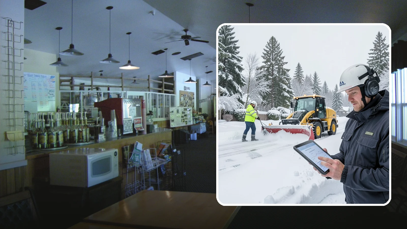 Per-Push Snow Removal in Black Diamond, King County, WA - We bill per-push, charging one flat rate each time we clear your Western Washington property after a snow event.