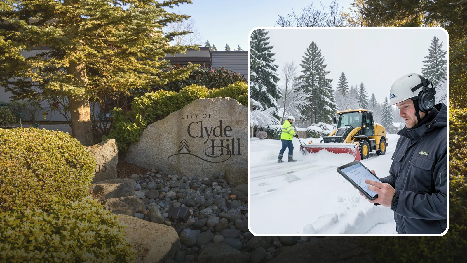 Per-Push Snow Removal in Clyde Hill, King County, WA - We bill per-push, charging one flat rate each time we clear your Western Washington property after a snow event.