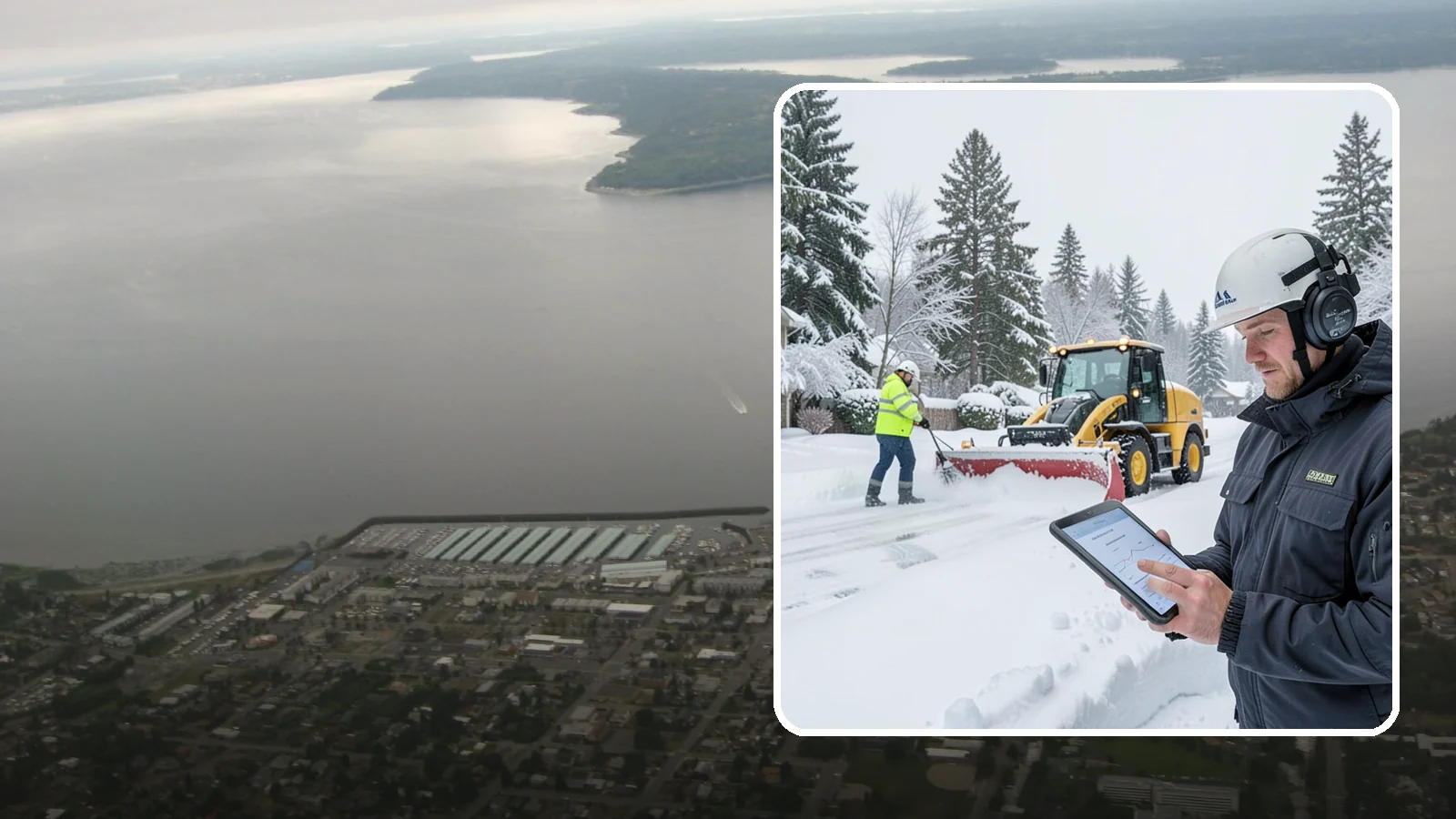 Per-Push Snow Removal in Des Moines, King County, WA - We bill per-push, charging one flat rate each time we clear your Western Washington property after a snow event.