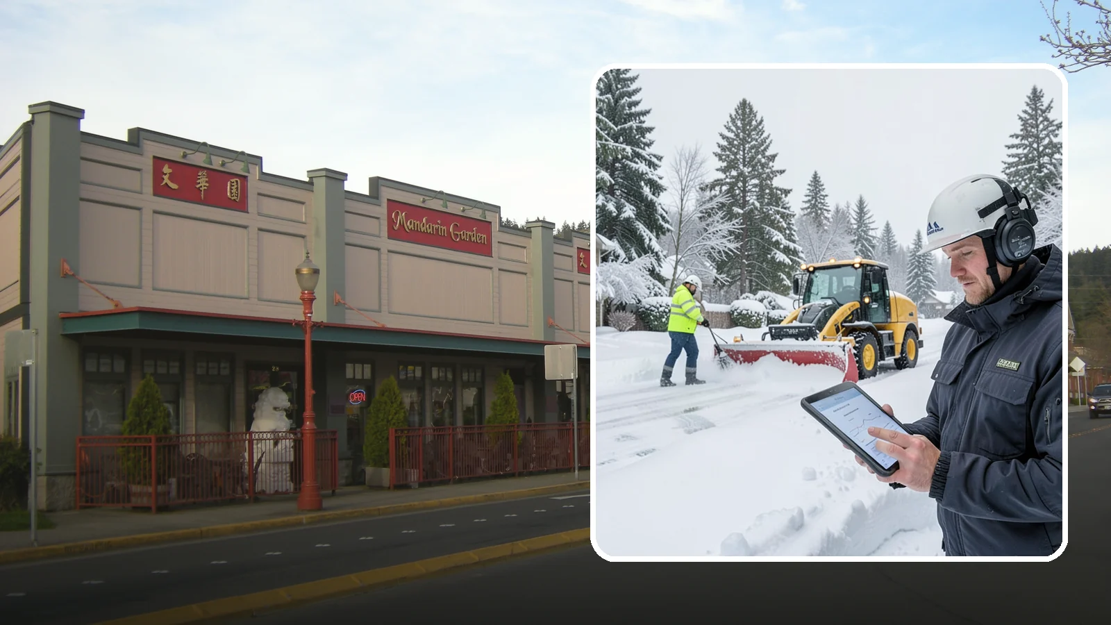 Per-Push Snow Removal in Issaquah, King County, WA - We bill per-push, charging one flat rate each time we clear your Western Washington property after a snow event.