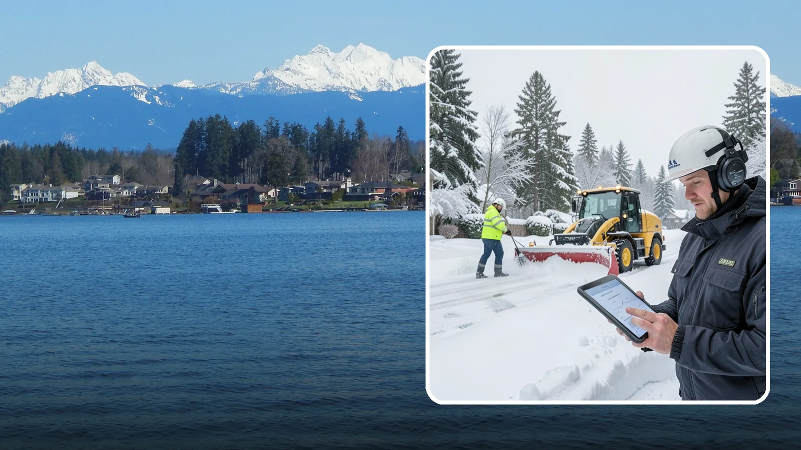 Per-Push Snow Removal in Lake Stevens, Snohomish County, WA - We bill per-push, charging one flat rate each time we clear your Western Washington property after a snow event.