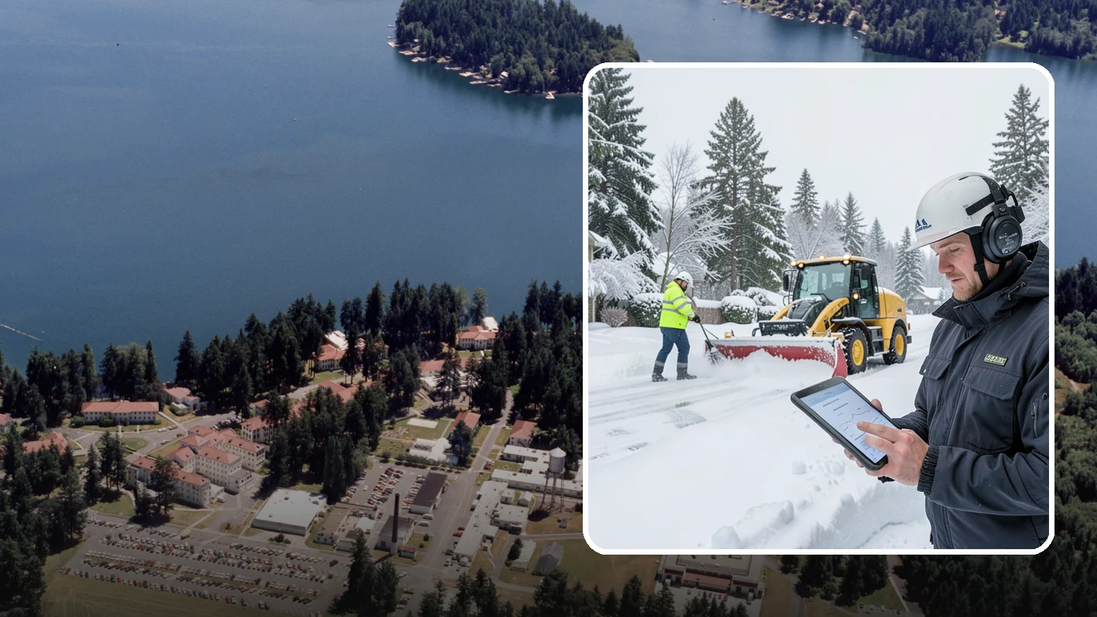 Per-Push Snow Removal in Lakewood, Pierce County, WA - We bill per-push, charging one flat rate each time we clear your Western Washington property after a snow event.