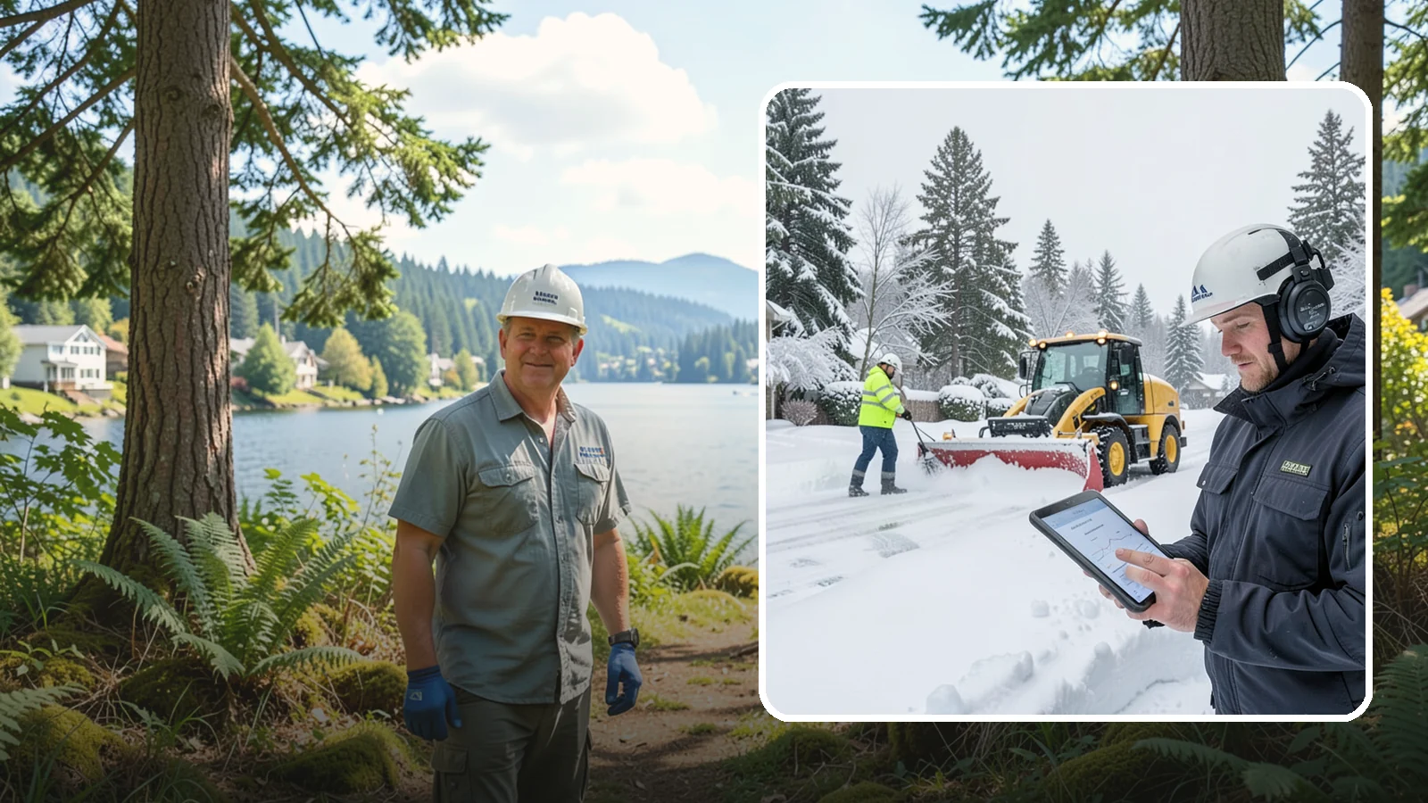 Per-Push Snow Removal in Milton, King County, WA - We bill per-push, charging one flat rate each time we clear your Western Washington property after a snow event.