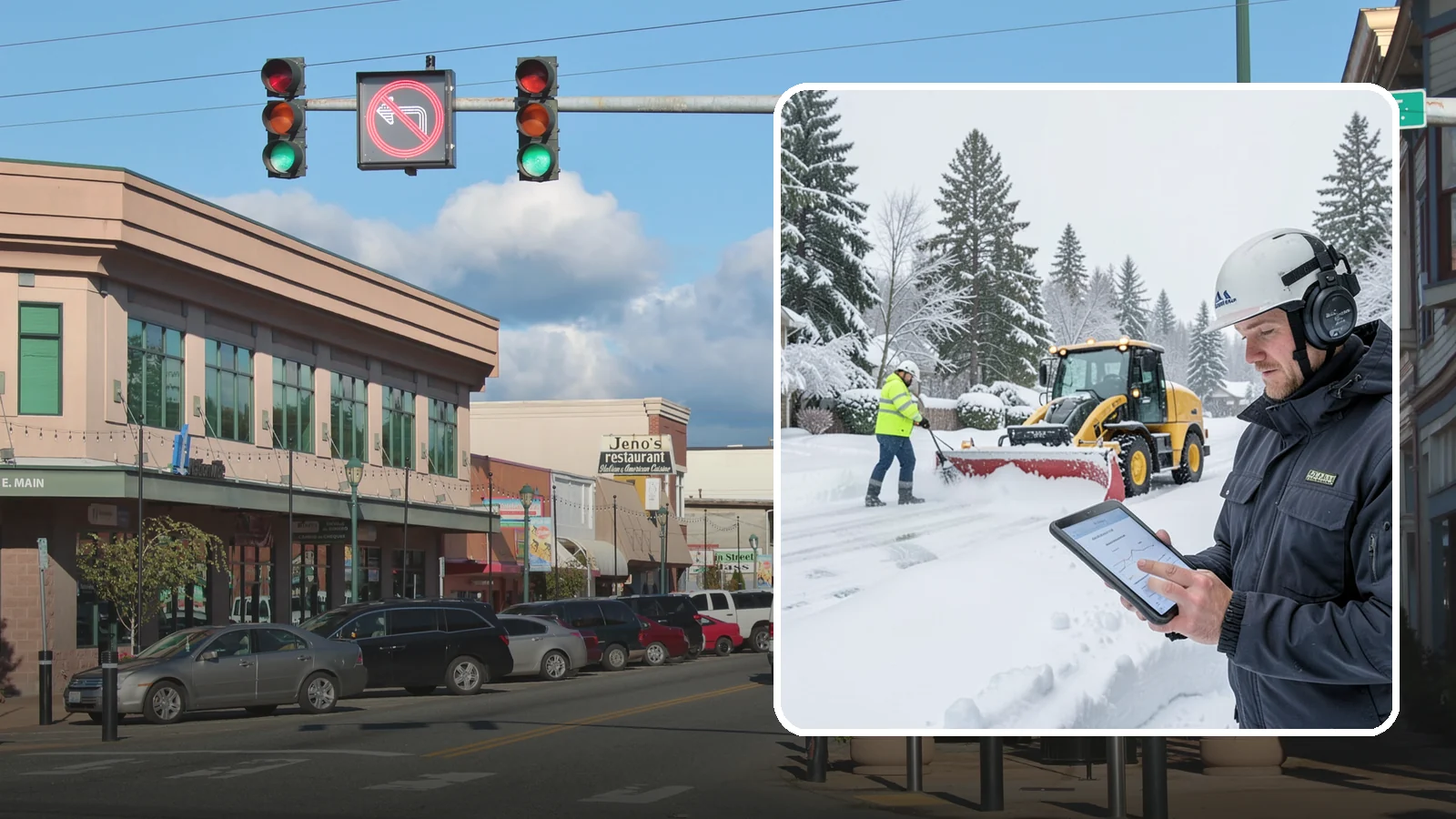 Per-Push Snow Removal in Monroe, Snohomish County, WA - We bill per-push, charging one flat rate each time we clear your Western Washington property after a snow event.