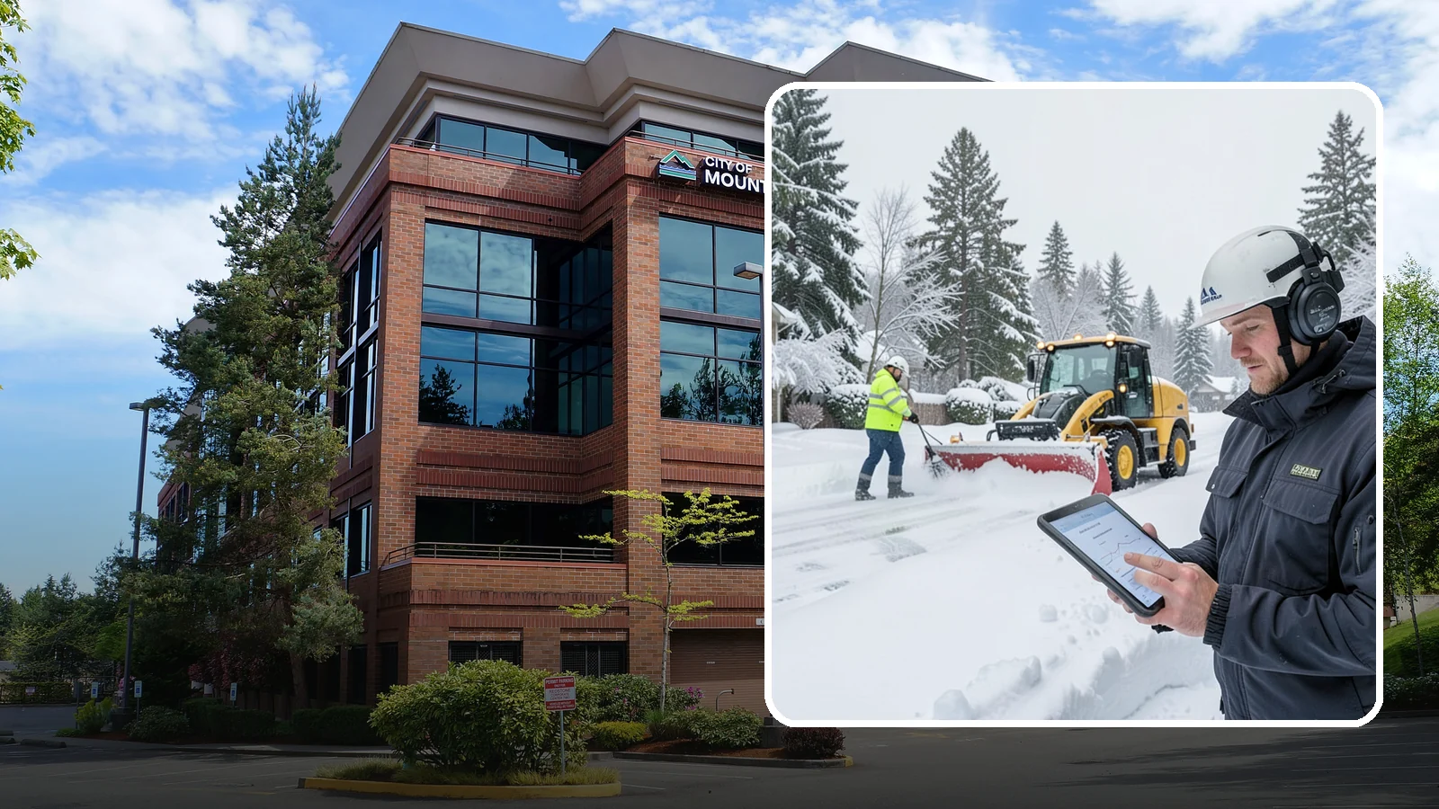 Per-Push Snow Removal in Mountlake Terrace, Snohomish County, WA - We bill per-push, charging one flat rate each time we clear your Western Washington property after a snow event.