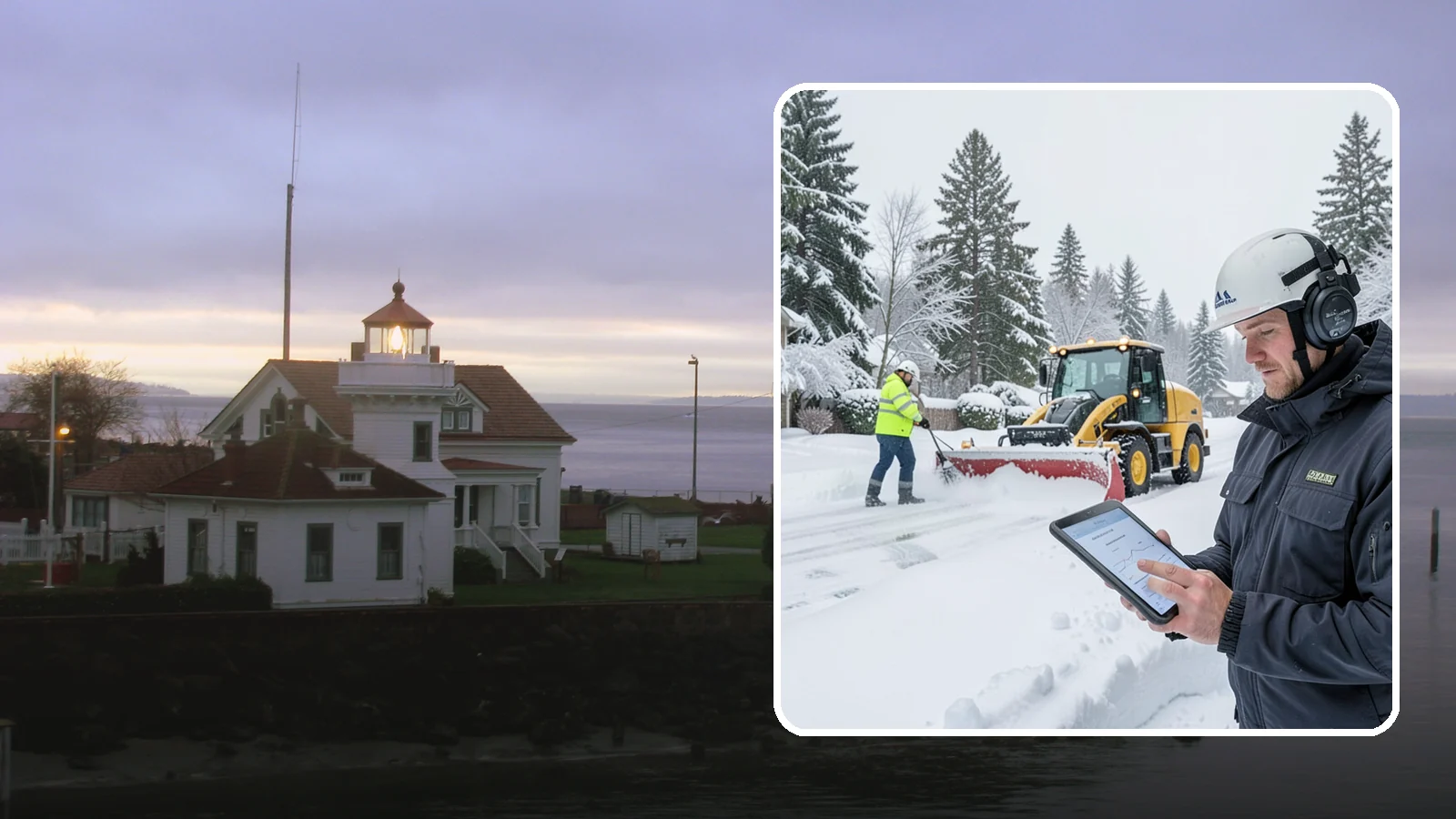 Per-Push Snow Removal in Mukilteo, Snohomish County, WA - We bill per-push, charging one flat rate each time we clear your Western Washington property after a snow event.