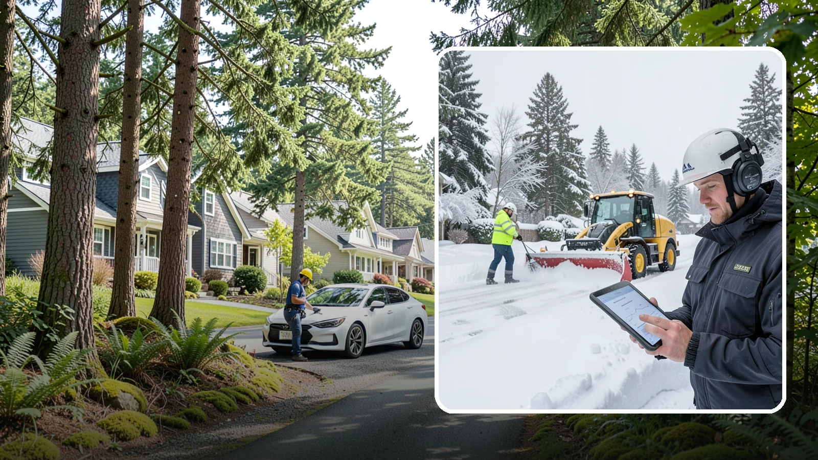 Per-Push Snow Removal in Normandy Park, King County, WA - We bill per-push, charging one flat rate each time we clear your Western Washington property after a snow event.