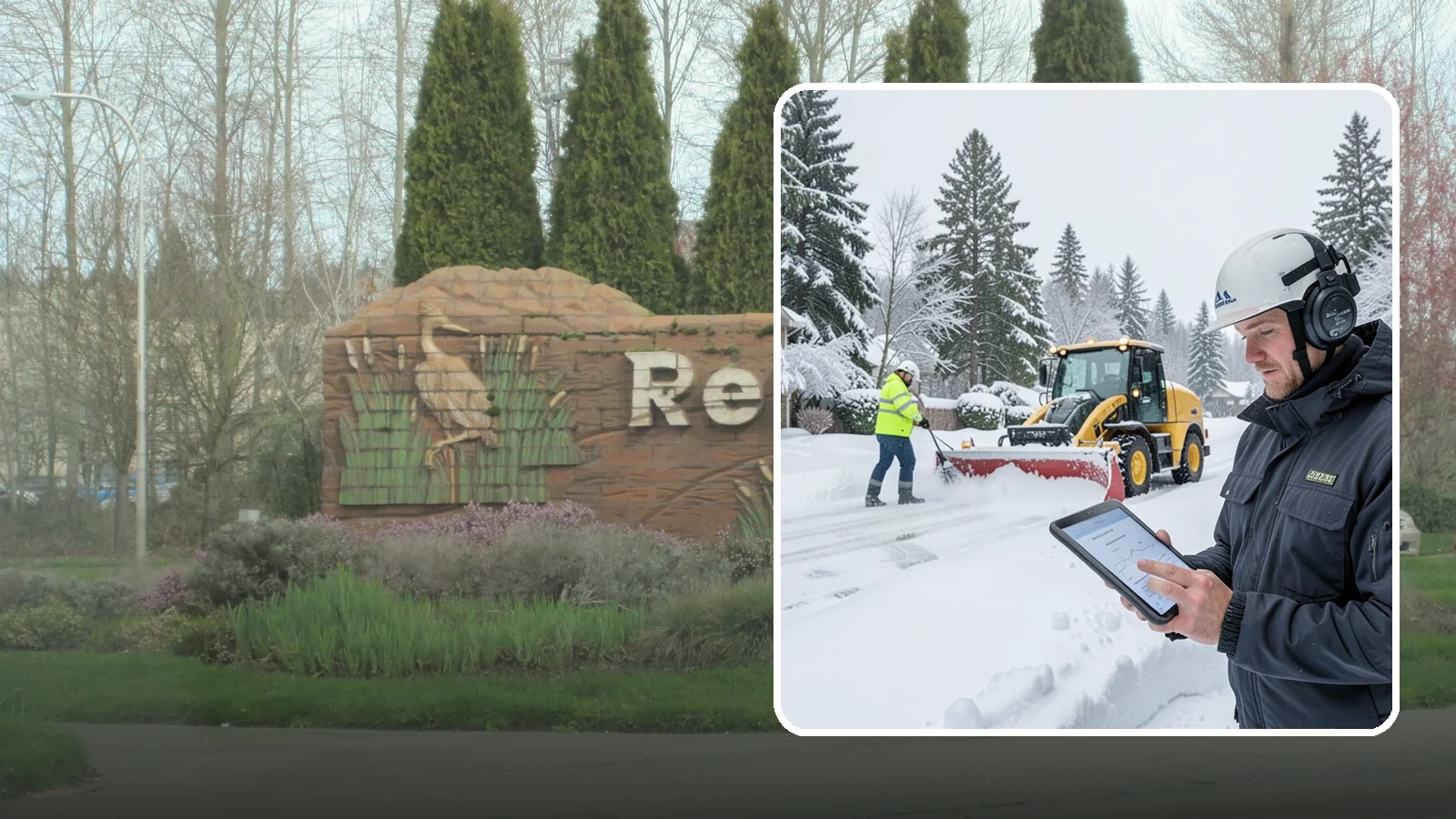 Per-Push Snow Removal in Renton, King County, WA - We bill per-push, charging one flat rate each time we clear your Western Washington property after a snow event.