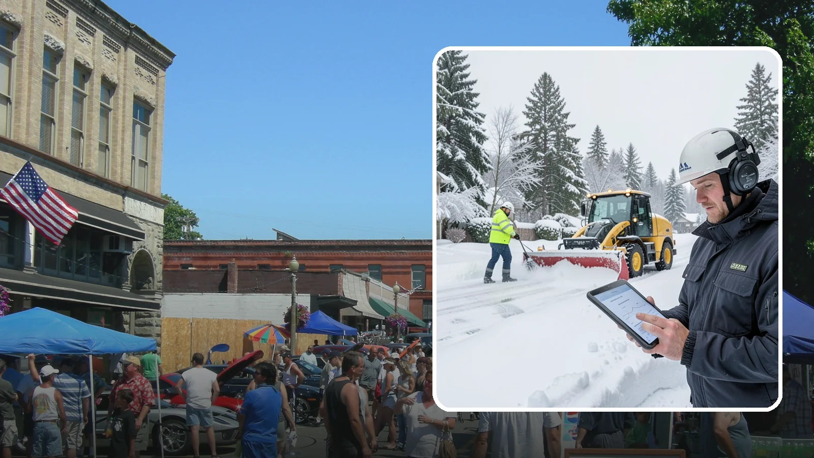 Per-Push Snow Removal in Snohomish, Snohomish County, WA - We bill per-push, charging one flat rate each time we clear your Western Washington property after a snow event.