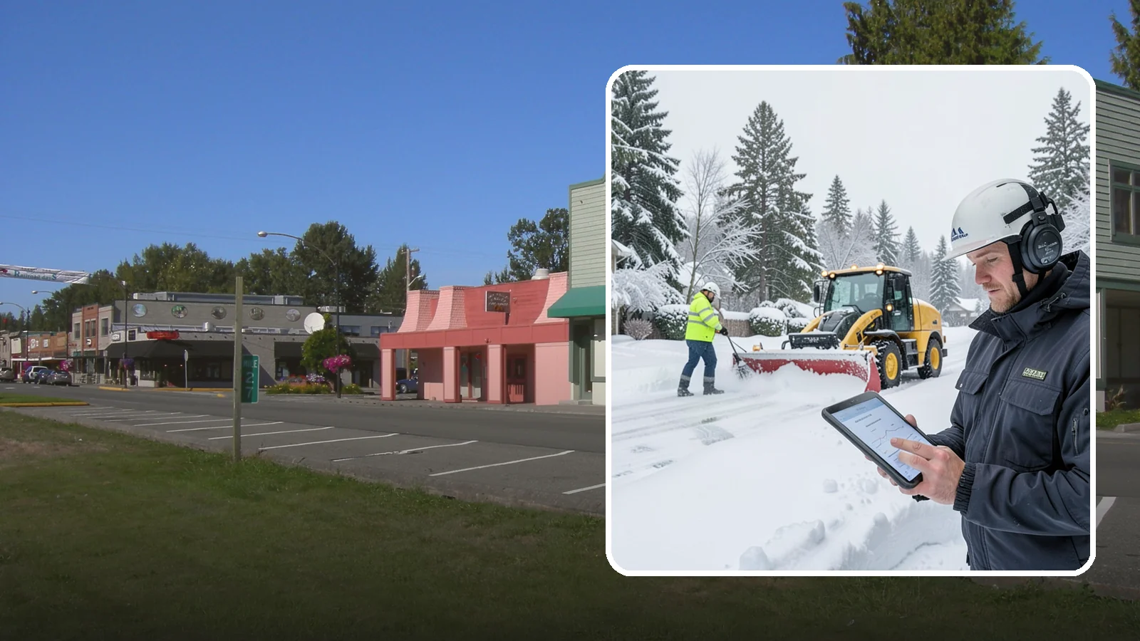 Per-Push Snow Removal in Snoqualmie, King County, WA - We bill per-push, charging one flat rate each time we clear your Western Washington property after a snow event.