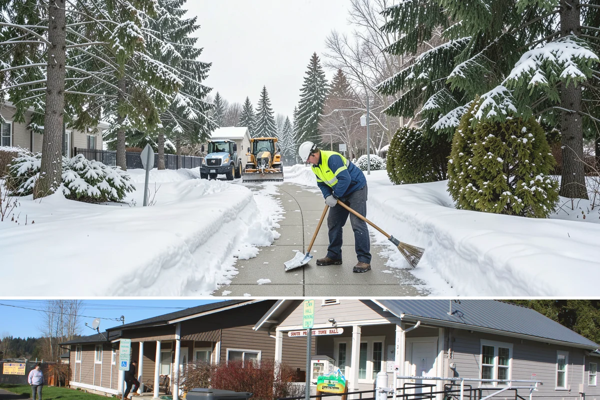 Per-Push Snow Removal in South Prairie, Pierce County, WA - Available all winter and billed only when a qualifying snow event lands.