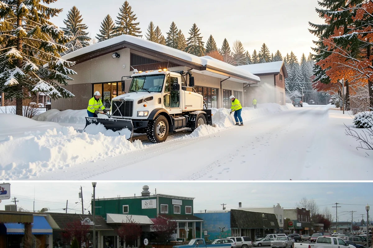 Per-Push Snow Removal in Stanwood, Snohomish County, WA - Available all winter and billed only when a qualifying snow event lands.