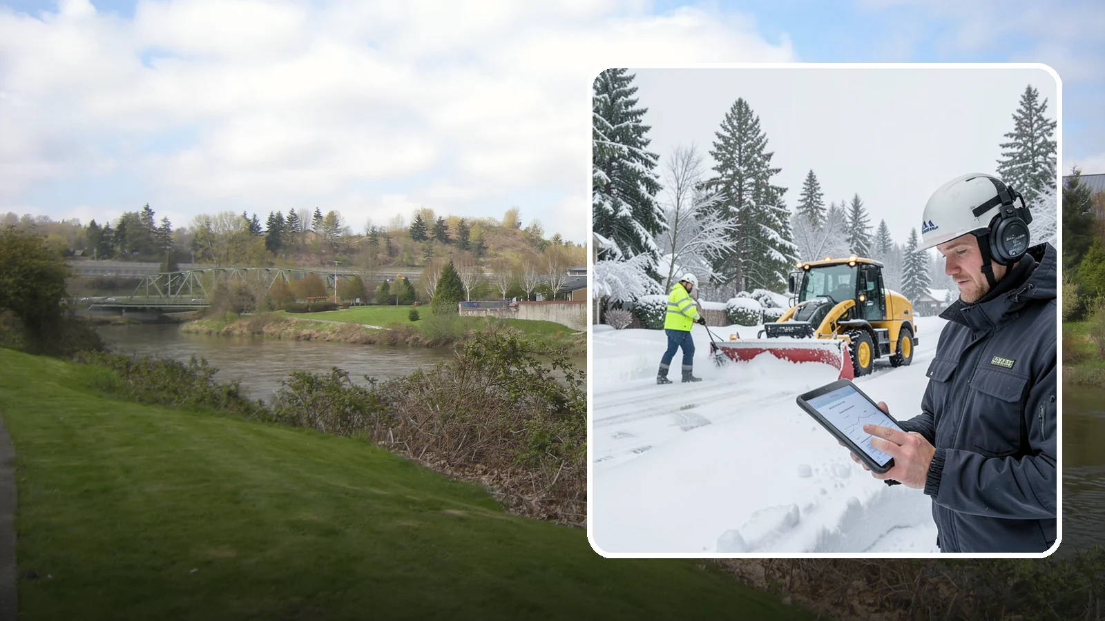 Per-Push Snow Removal in Tukwila, King County, WA - We bill per-push, charging one flat rate each time we clear your Western Washington property after a snow event.
