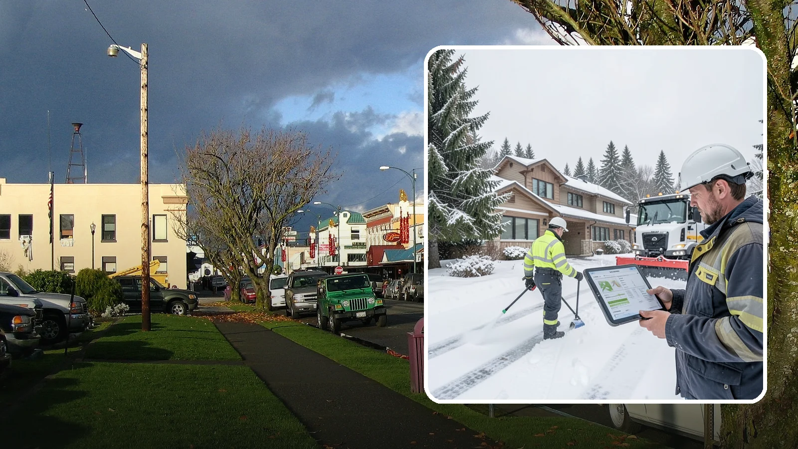 Per-Visit Snow Removal in Arlington, Snohomish County, WA - We charge per visit, billing each individual trip we make to clear your Western Washington property during a storm.