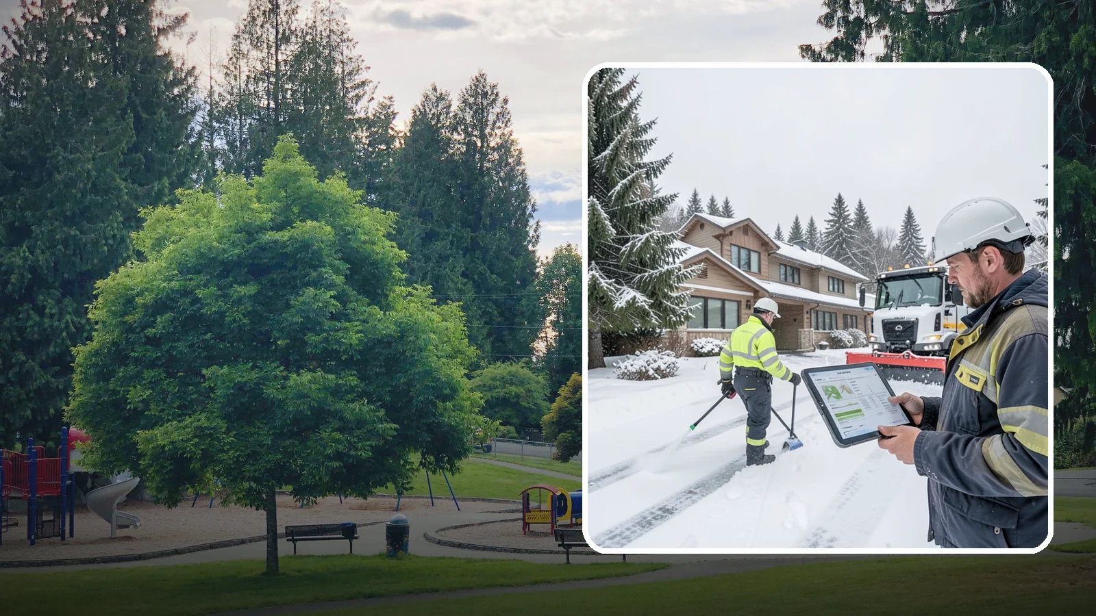 Per-Visit Snow Removal in Bonney Lake, Pierce County, WA - We charge per visit, billing each individual trip we make to clear your Western Washington property during a storm.