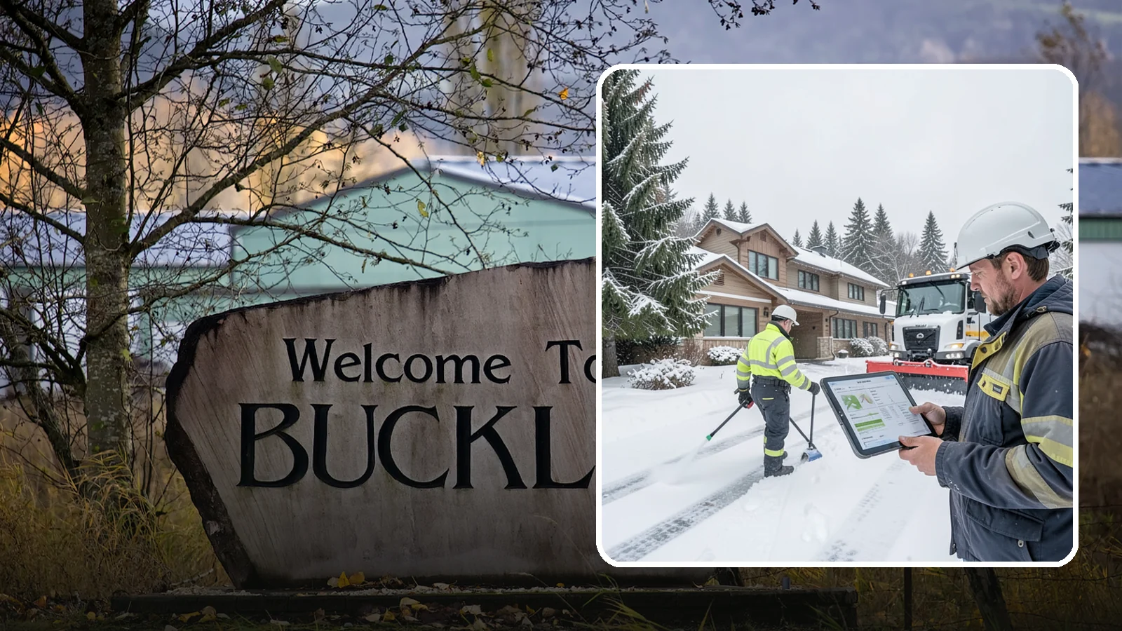 Per-Visit Snow Removal in Buckley, Pierce County, WA - We charge per visit, billing each individual trip we make to clear your Western Washington property during a storm.
