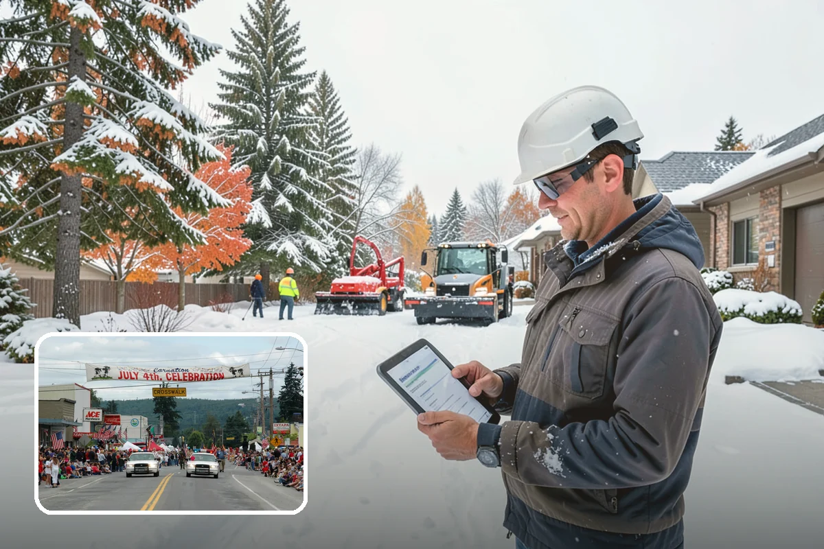 Per-Visit Snow Removal in Carnation, King County, WA - Reflects each trip during long storms