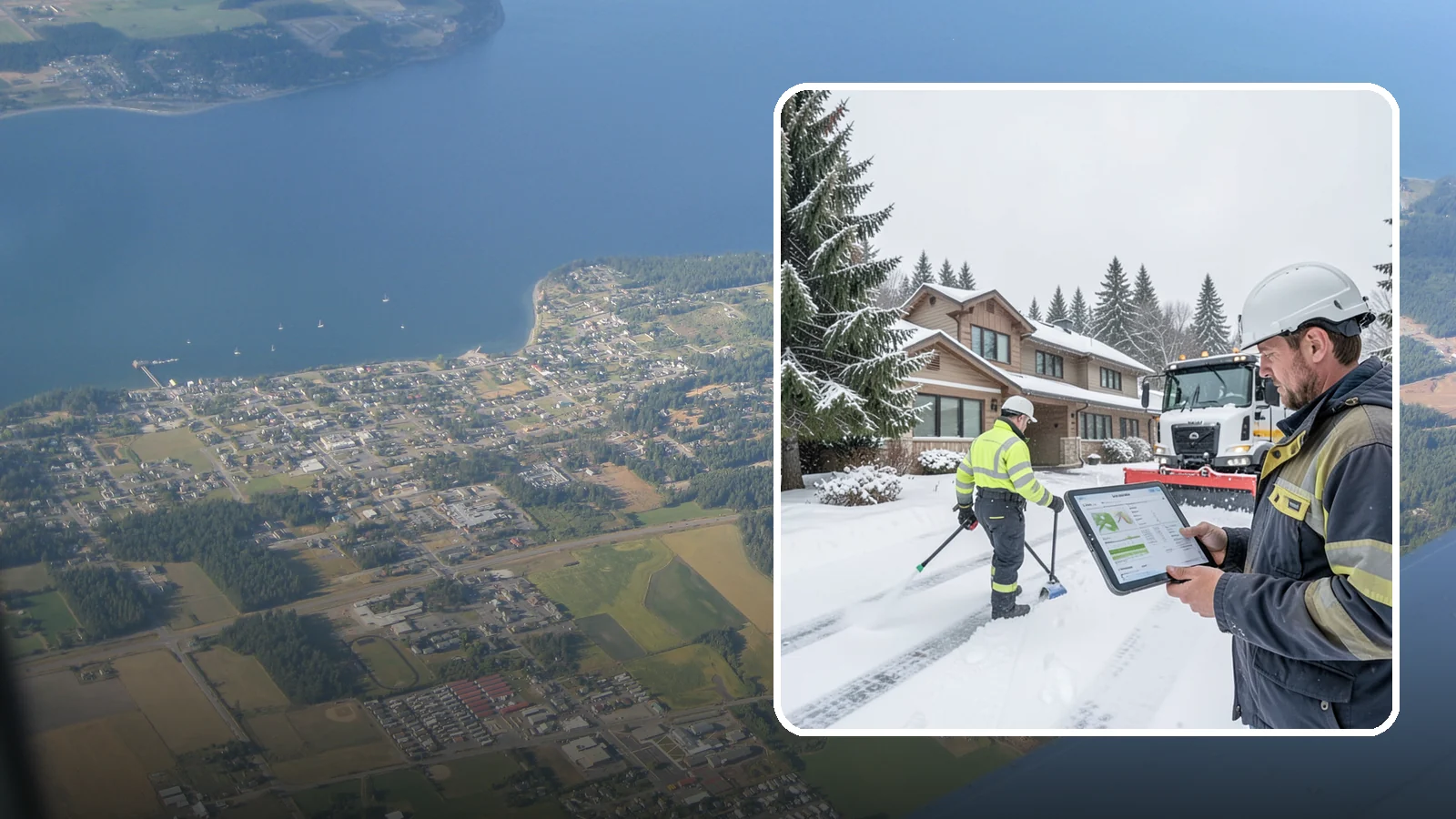 Per-Visit Snow Removal in Coupeville, Island County, WA - We charge per visit, billing each individual trip we make to clear your Western Washington property during a storm.