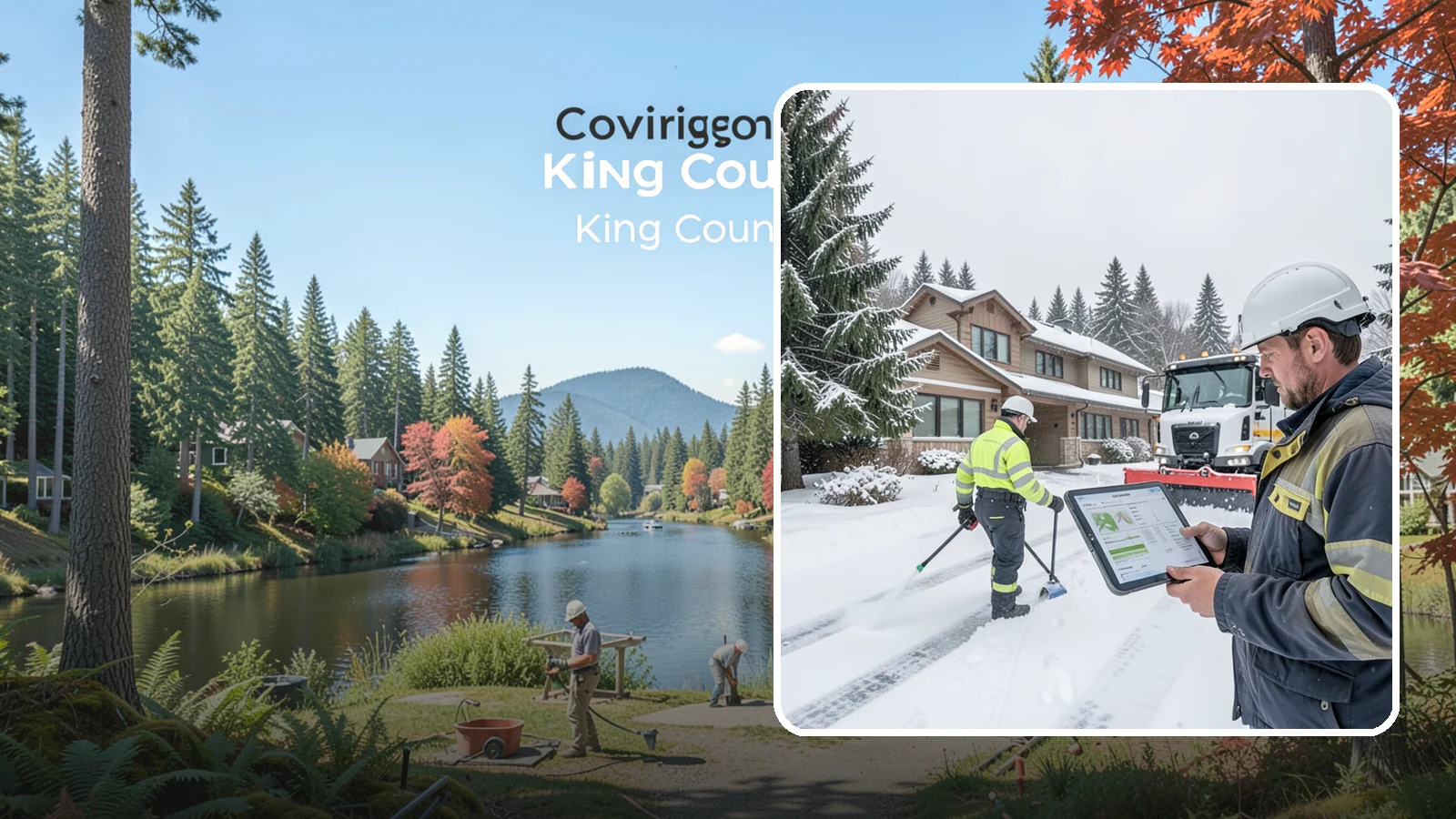 Per-Visit Snow Removal in Covington, King County, WA - We charge per visit, billing each individual trip we make to clear your Western Washington property during a storm.