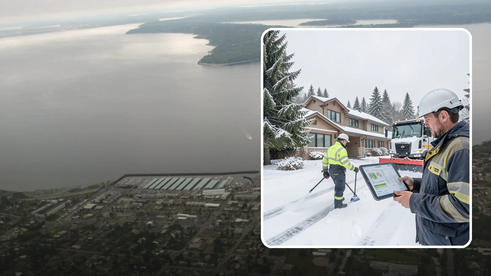 Per-Visit Snow Removal in Des Moines, King County, WA - We charge per visit, billing each individual trip we make to clear your Western Washington property during a storm.