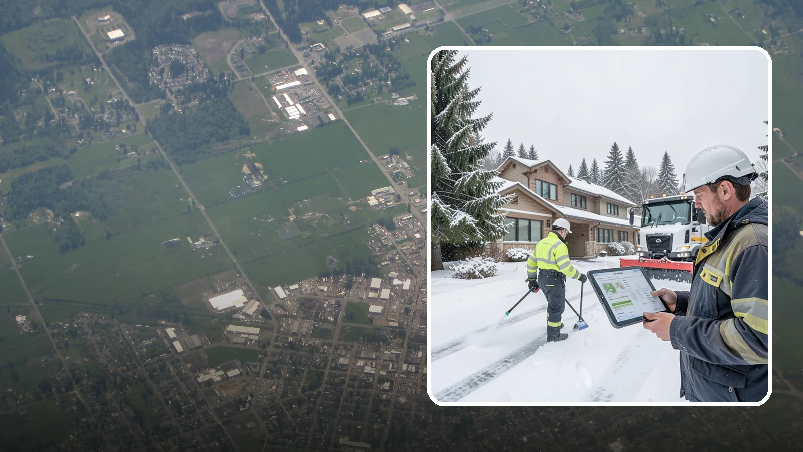 Per-Visit Snow Removal in Enumclaw, King County, WA - We charge per visit, billing each individual trip we make to clear your Western Washington property during a storm.